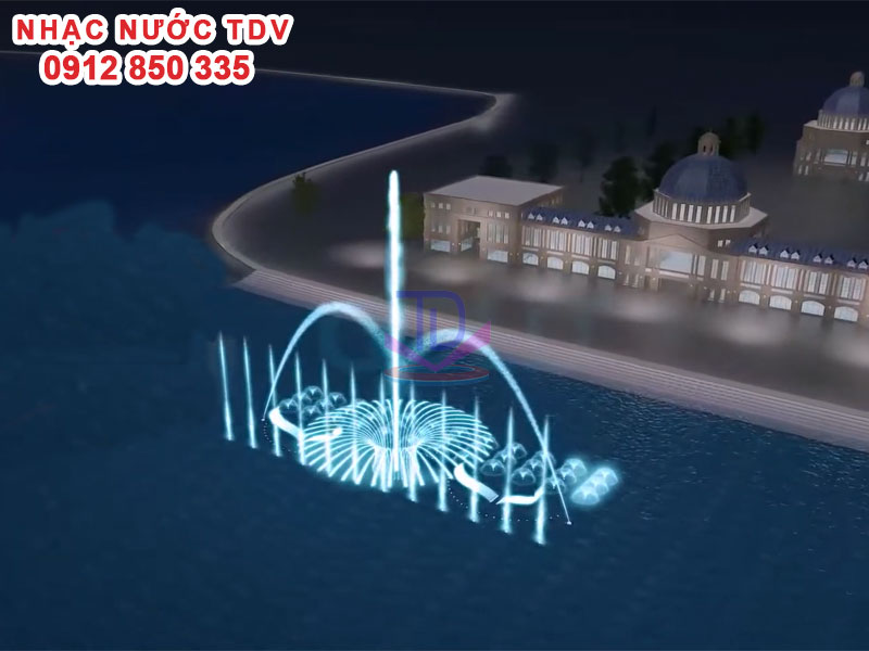 nhạc nước phao nổi trên sông hồ