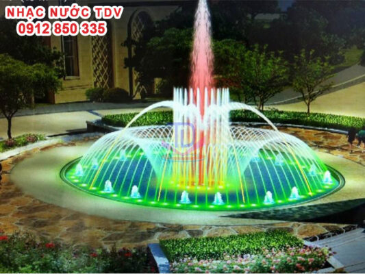 Đài phun nước hình tròn đẹp và đơn giản