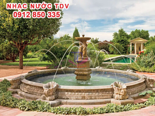 Quy trình thiết kế, thi công đài phun nước hình tròn chuyên nghiệp
