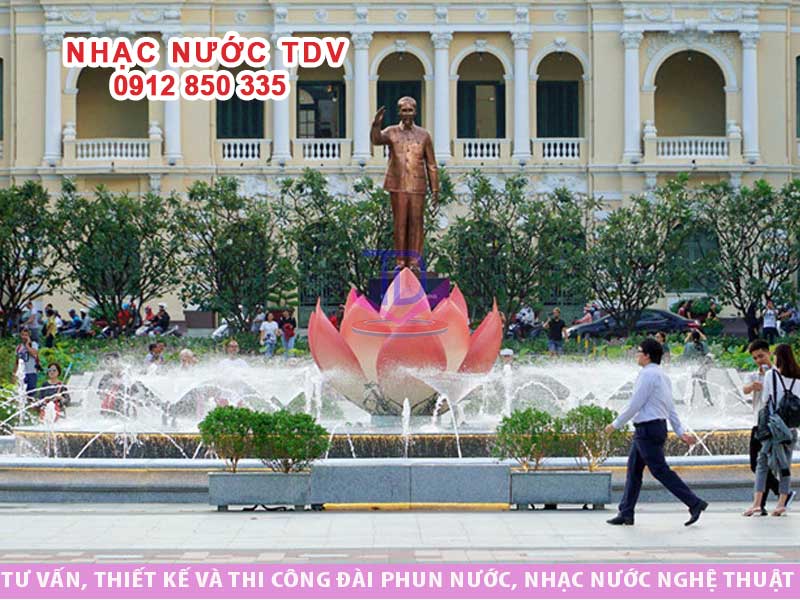 Đài phun nước Nguyễn Huệ -Nhạc nước âm sàn, mấy giờ chiếu?