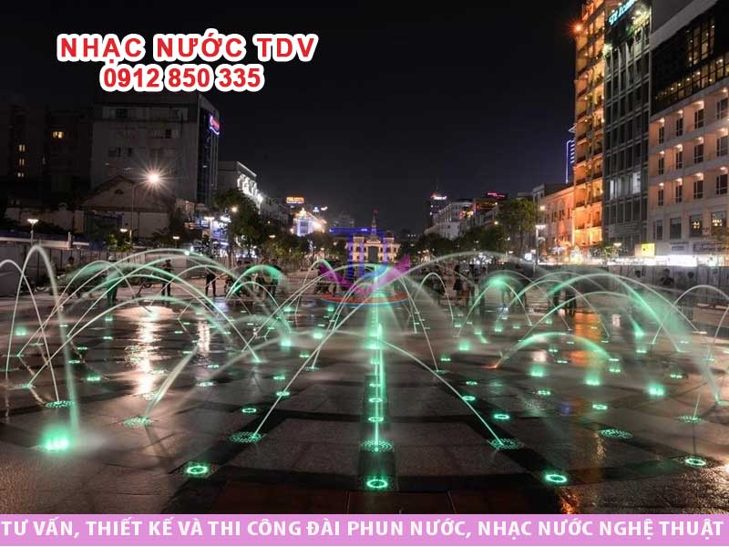 Đài phun nước Nguyễn Huệ -Nhạc nước âm sàn, mấy giờ chiếu?