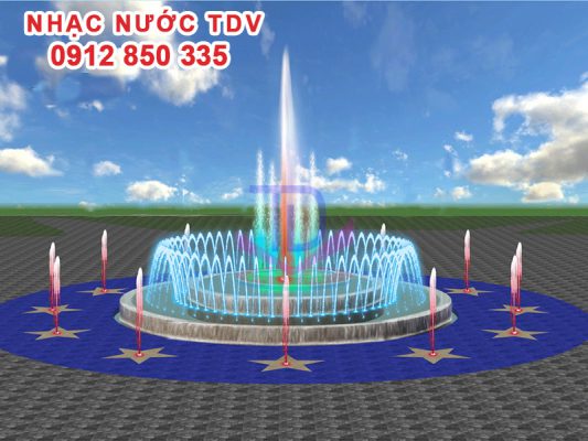 Bản vẽ thiết kế đài phun nước Autocad 2D 3D 14