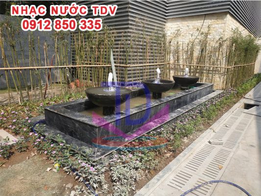 Lắp đặt vòi phun nước mini biệt thự sân vườn