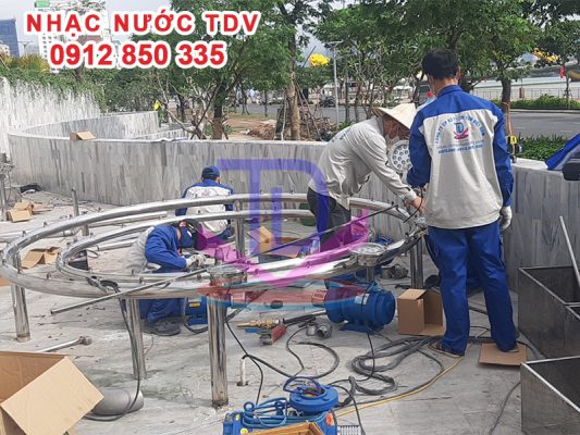 Lắp đặt thiết bị đài phun nước tại Đà Nẵng 1