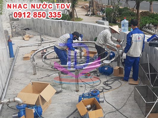 Lắp đặt thiết bị đài phun nước tại Đà Nẵng 2