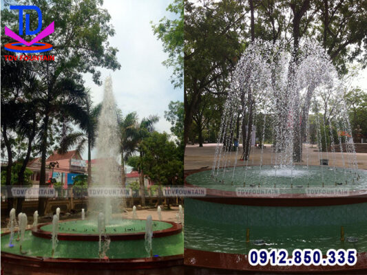 Chạy thử đài phun nước trường THPT Phan Đăng Lưu