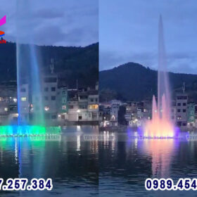 Đài phun nước trên hồ Noong Luông - Thuận Châu - Sơn La