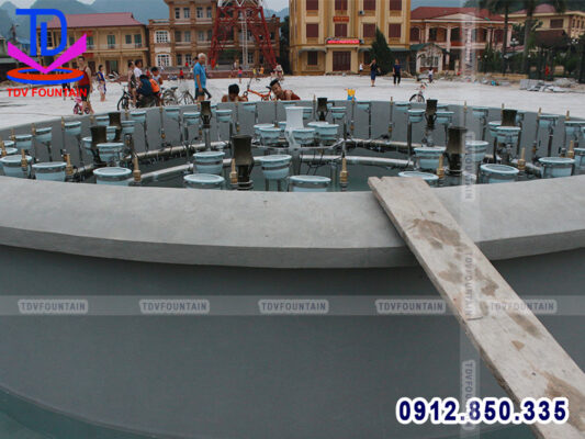 Lắp đặt thiết bị đài phun nước quảng trường