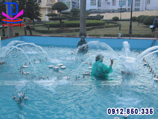 Lắp đặt vòi phun nước