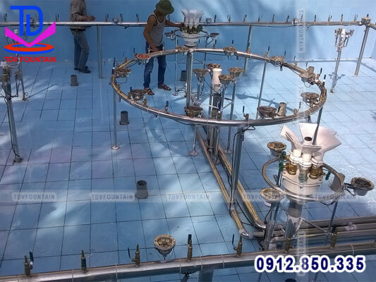 Thiết bị đài phun nước khuôn viên trụ sở công an tỉnh Quảng Ninh