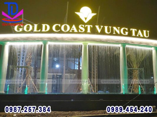Dự án Đài phun nước + Rèm nước trang trí tại KĐT GOLD COAST Vũng Tàu. 