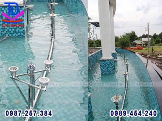 Dự án Đài phun nước + Rèm nước trang trí tại KĐT GOLD COAST Vũng Tàu. 