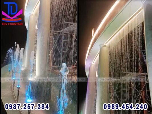 Quy trình thiết kế và thi công đài phun nước + rèm nước trang trí của TDV Việt Nam