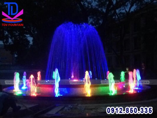 Lắp đặt đài phun nước trường THPT Phan Đăng Lưu