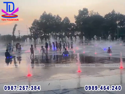 Sàn phun nước quảng trường Sadec Đồng Tháp