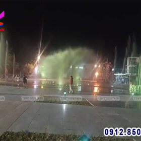 Test thử hoạt động đài phun nước An Nhơn