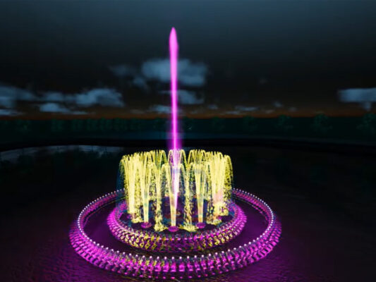 Thiết kế đài phun nước hồ Noong Luông