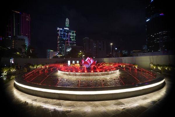 Ý nghĩa của hình ảnh hoa sen trong công trình đài phun nước