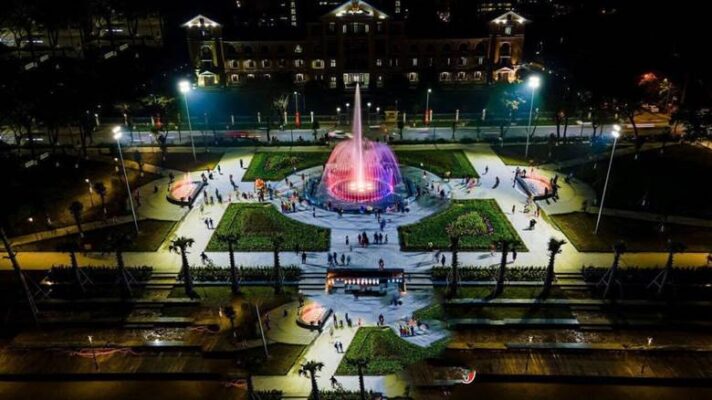 Đài phun nước nghệ thuật Sông Hương mang lại giá trị thẩm mỹ cho công viên Lý Tự Trọng