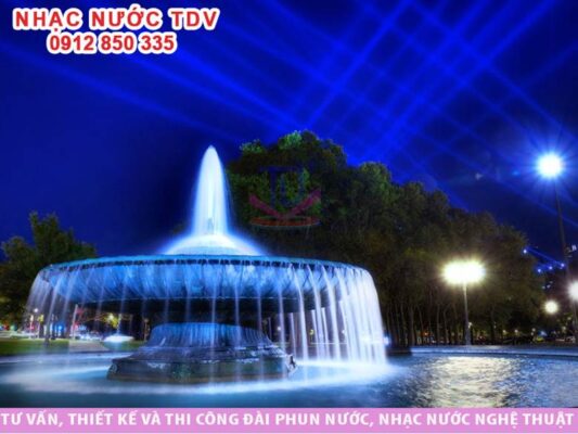 Nhạc nước hình ô van là hệ thống đài phun nước nghệ thuật