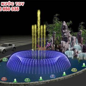 Nhạc nước hình ô van hoàn chỉnh được cấu tạo từ nhiều bộ phận