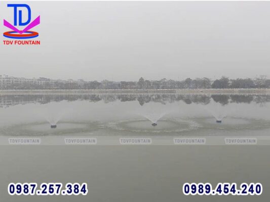 Hình ảnh thi công thực tế đài phun nước công viên Gia Lâm – Hà Nội