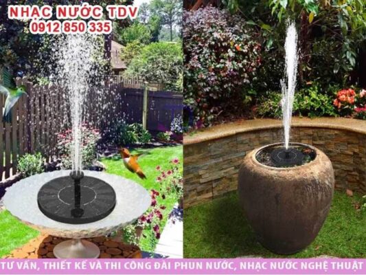 Mẫu đài phun nước bằng chum, lu, vại