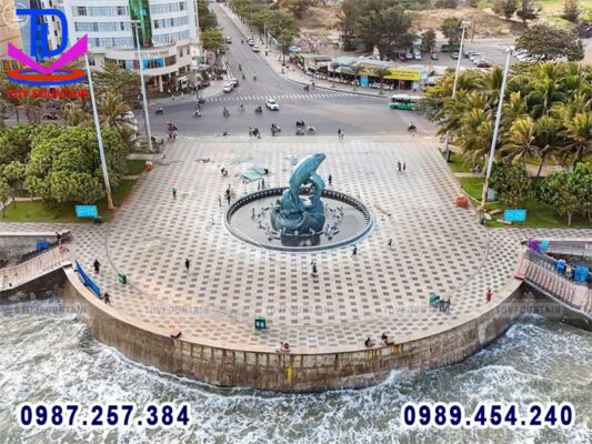 Một số hình ảnh thi công dự án Đài phun nước tượng Cá Ông 