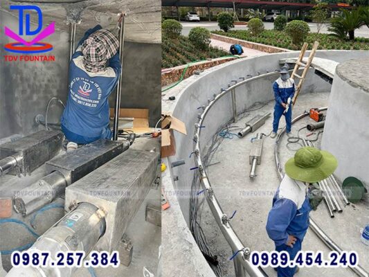 Đơn vị thi công đài phun nước ủy ban xã Ân Thi – Hưng Yên