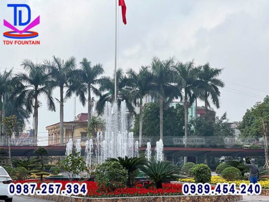 Đài phun nước ủy ban xã Ân Thi – Hưng Yên, mang lại ý nghĩa phong thủy tốt
