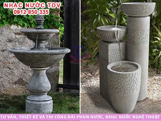 Đài phun nước bê tông là công trình sử dụng kết cấu bê tông cốt thép chắc chắn