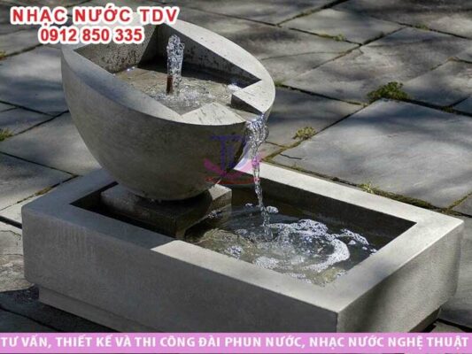 Đài phun nước bê tông mini trang trí