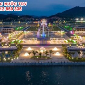 Công trình nhạc nước tại Quảng trường biển KĐT Phương Đông do Nhạc nước TDV triển khai 