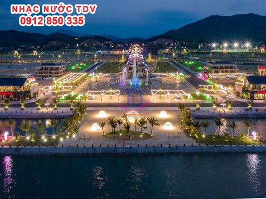 Công trình nhạc nước tại Quảng trường biển KĐT Phương Đông do Nhạc nước TDV triển khai