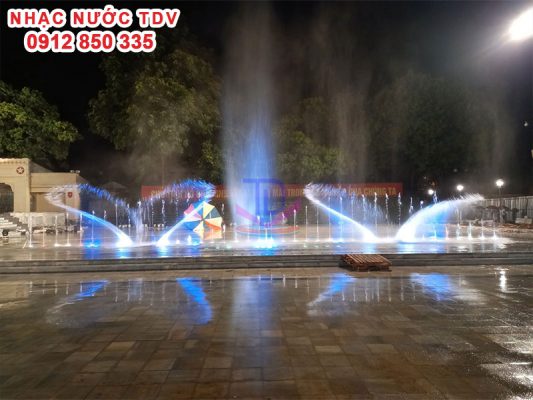Đèn âm nước trong thiết kế nhạc nước
