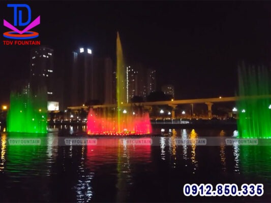 Làm nhạc nước hồ điều hòa đang vận hành