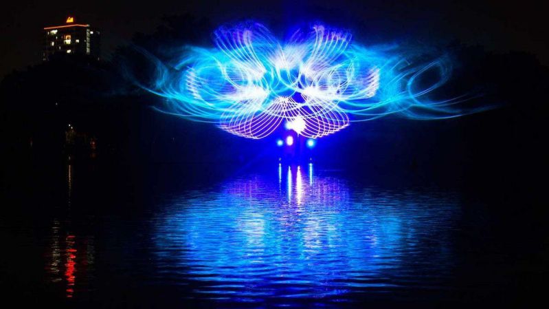 Công nghệ nhạc nước phao nổi kết hợp 3D mapping